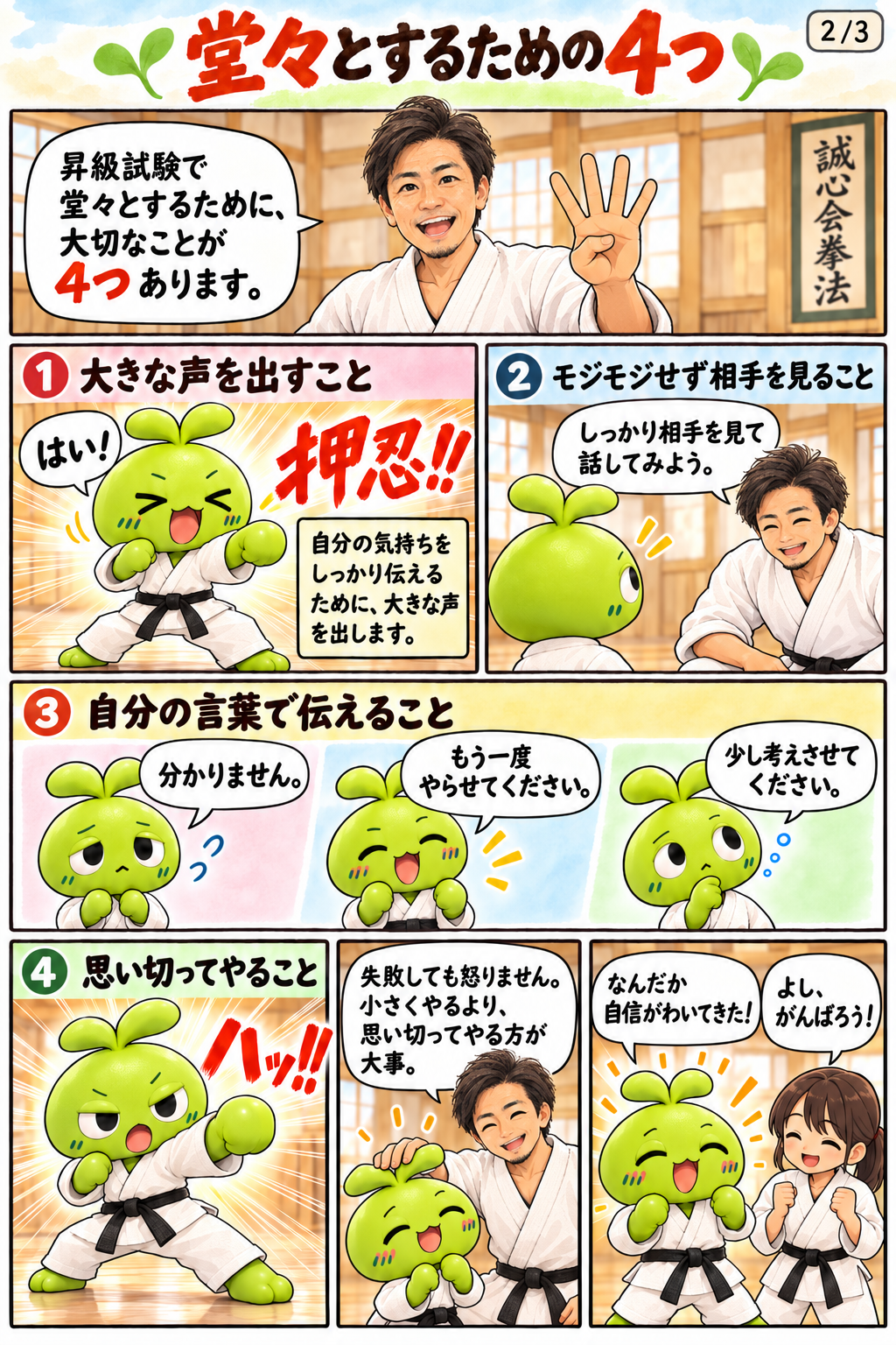 昇級試験で堂々とするための4つ